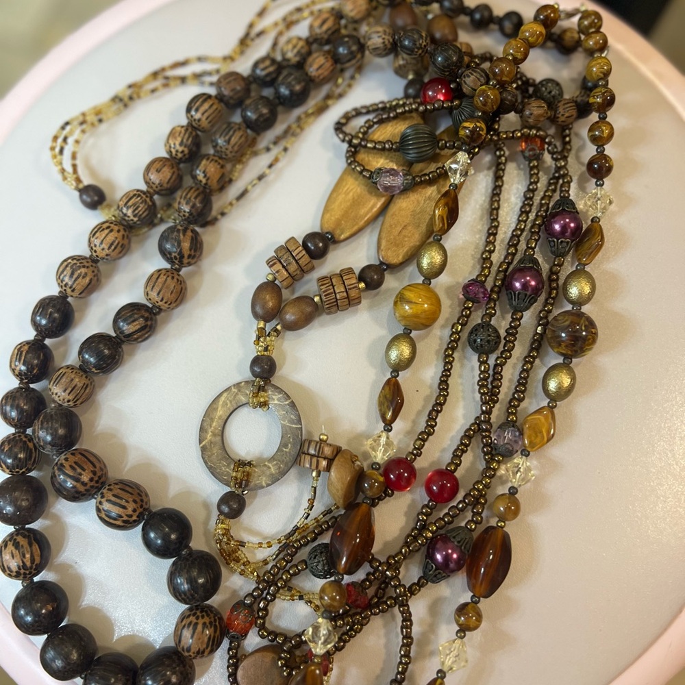 Assortment of Brown Necklaces
